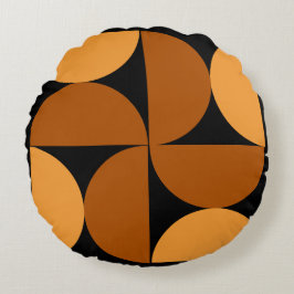 Almofada Redonda Clay e Mocha queimados modernos do século médio