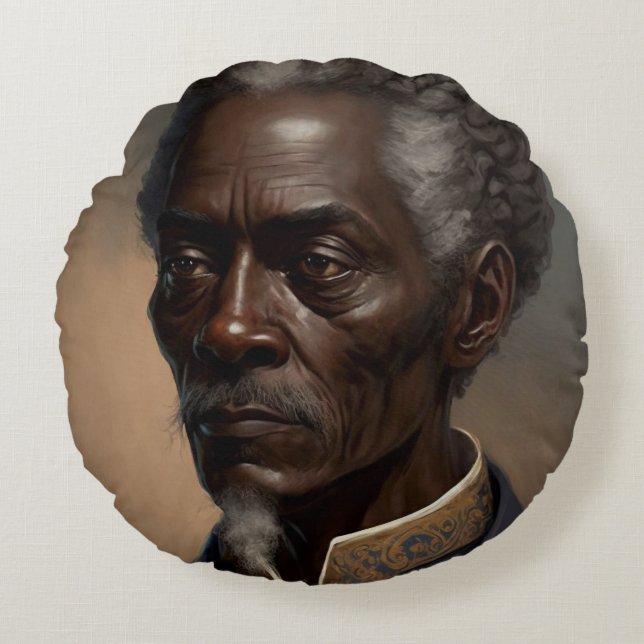 Almofada Redonda Cleon Porträt Gemälde (Frente)