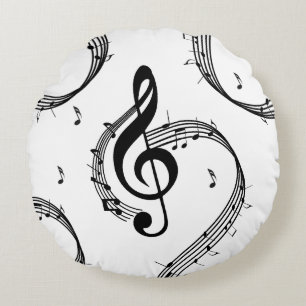 Almofada Redonda Climactic G Clef Music