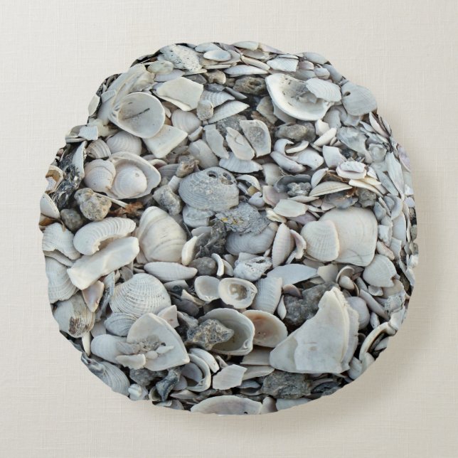 Almofada Redonda Coastal Shells Round Accent (Frente)