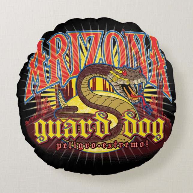 Almofada Redonda Cobra de arizona (Frente)