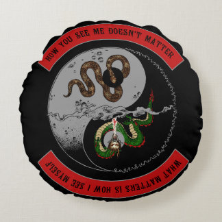 Almofada Redonda Cobra/dragão Ying/travesseiro redondo símbolo de