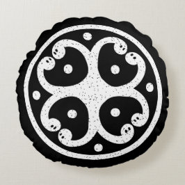 Almofada Redonda Cobras Celtic Tribal Norse