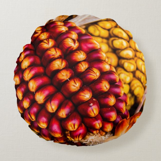 Almofada Redonda Cobs de milho (Frente)