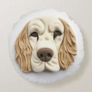 Almofada Redonda Cocker Spaniel Cachorro 3D Inspirado