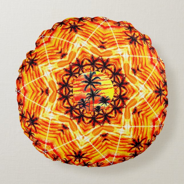 Almofada Redonda Coco Palm Star (Frente)