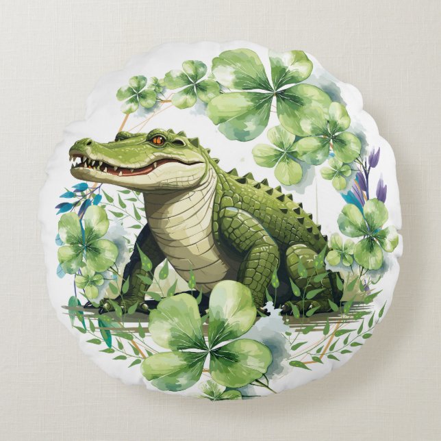 Almofada Redonda cocodrillo (Frente)