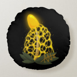 Almofada Redonda Cogumelo Amarelo Magro de Véu Bridal