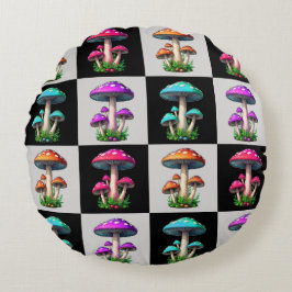 Almofada Redonda Cogumelo Geométrico Verificado