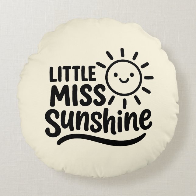 Almofada Redonda Cojín decorativo – Little Miss Sunshine (Frente)