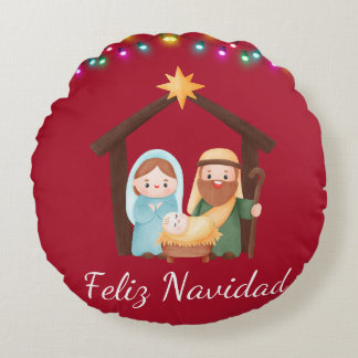 Almofada Redonda Cojín nacimiento navidad