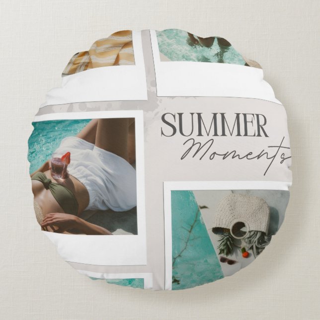 Almofada Redonda Cojín Redondo Decorativo Personalizado | Suave (Frente)