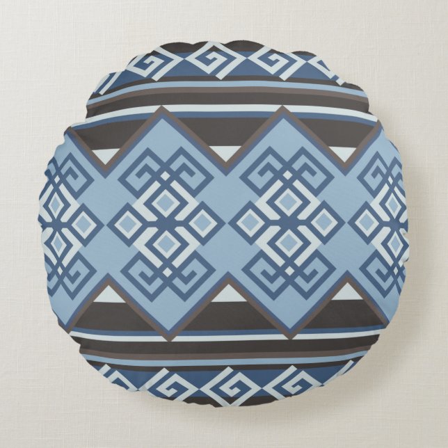 Almofada Redonda Cojín Redondo Manto Andino (Frente)