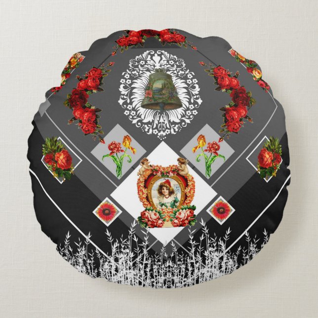 Almofada Redonda Colagem (Frente)