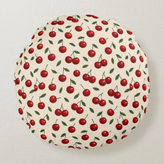 Almofada Redonda 🍒✨Coleção Minimal Cereja Doce