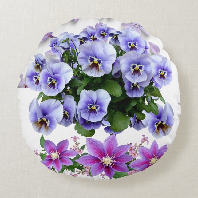 Almofada Redonda Coleta de Jardim (Frente)