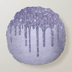 Almofada Redonda Coletor Roxo Altura de Lavanda Chic