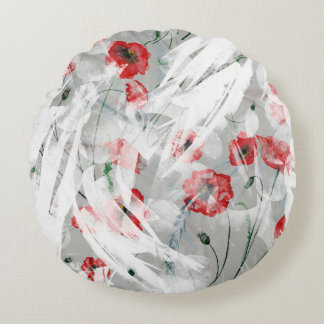 Almofada Redonda Coloração de Água Vermelha com Abertura Brilhante