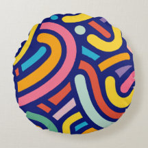 Colorful Abstract Lines Pillow