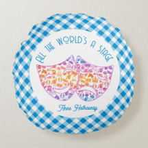 Colorful Shakespeare Icons Personalized Pillow