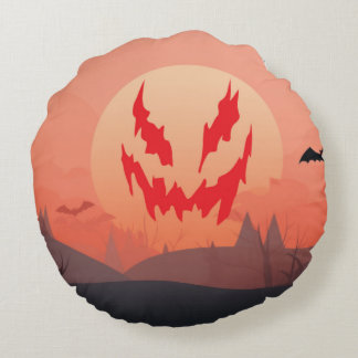 Almofada Redonda Colorida_Vintage_Retro_Sunset