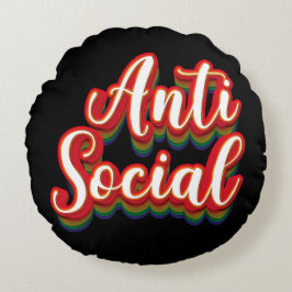 Almofada Redonda Colorido Anti-Social