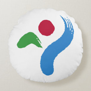 Almofada Redonda com a bandeira de Seul