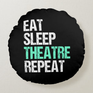Almofada Redonda Coma o teatro do sono Repetir Presente de Atriz de