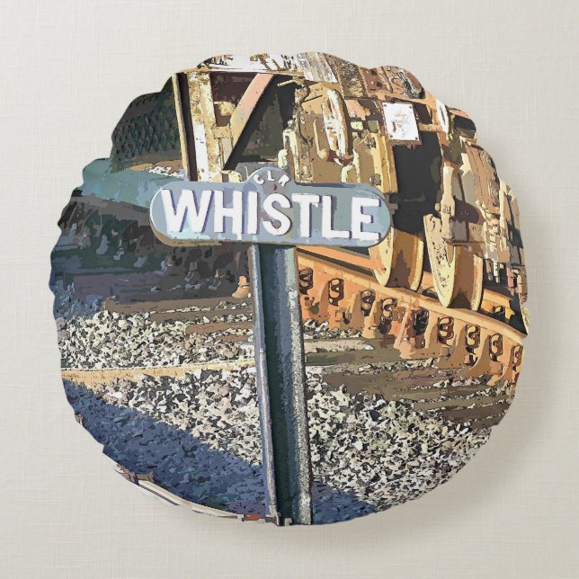 ALMOFADA REDONDA COMBOIOS DE VAPOR (Frente)