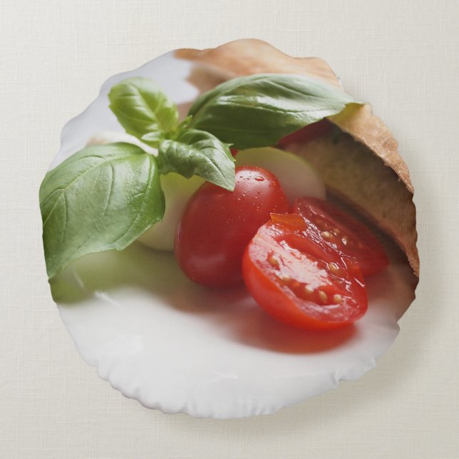 Almofada Redonda Comida italiana (Verso)