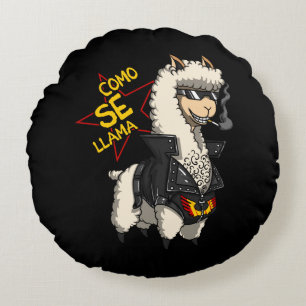Almofada Redonda Como Se Llama Alpaca Funny Piada Animal Espanhola