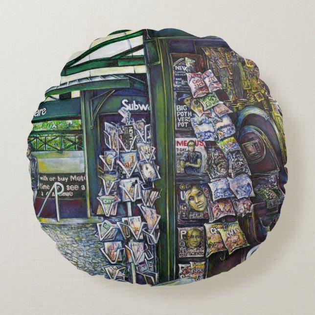 Almofada Redonda Como Uma Imagem É Inimaginativa? (Frente)