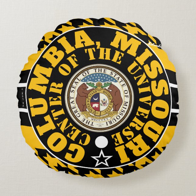 Almofada Redonda COMOCOU COLUMBIA, MO (COU) 2htb (Frente)