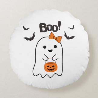 Almofada Redonda Compras de Halloween Boo