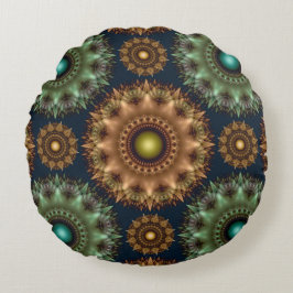 Almofada Redonda Condecoração brilhante e frágil de ornamentados