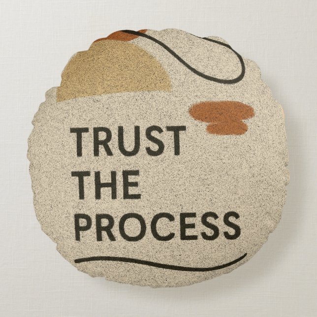 Almofada Redonda Confiar no Processo (Frente)