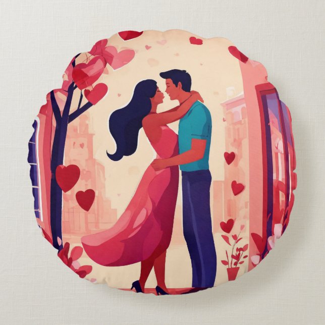 Almofada Redonda Conforto Sentido: Travesseiros decorativos Dias de (Frente)