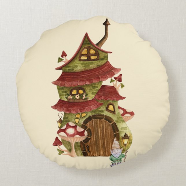 Almofada Redonda Conheça o Toadstool! (Verso)