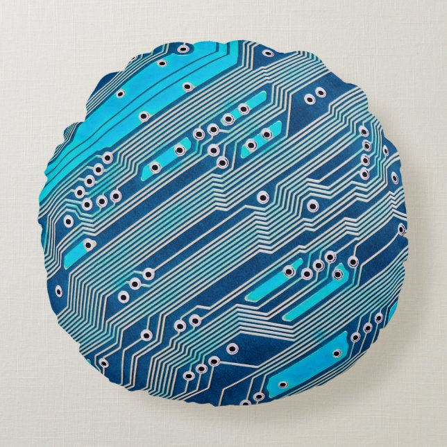 Almofada Redonda Conselho de circuito eletrônico fechado. circuito, (Frente)