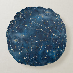 Almofada Redonda Constelação Celestial - Noite Estelar (6)