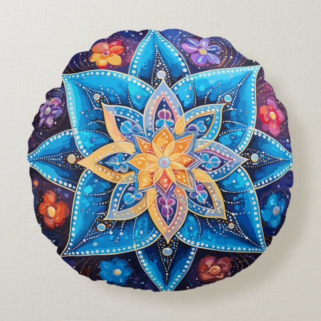 Almofada Redonda Constelação cósmica (Frente)