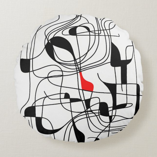 Almofada Redonda Contemporary Linear Design (Frente)