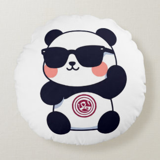 Almofada Redonda Cool Panda with Shades