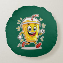 **Copo de Suco de Desenho Animado Correndo – Bebid