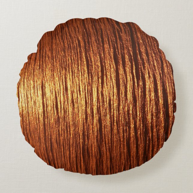 Almofada Redonda Copper sea pattern (Frente)
