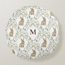 Coquete Préppy Bunny Aquarela Monograma Personaliz
