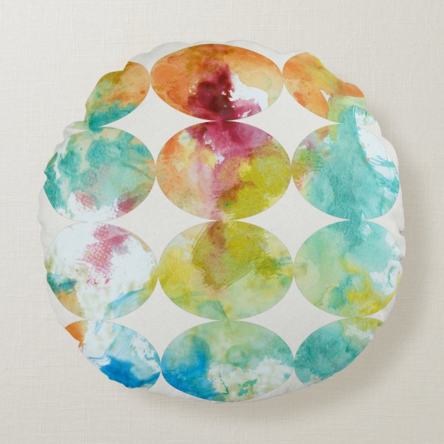 Almofada Redonda Cor de Mesclagem II (Frente)