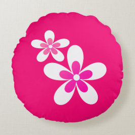 Almofada Redonda Cor de Trent rosa, rosa,