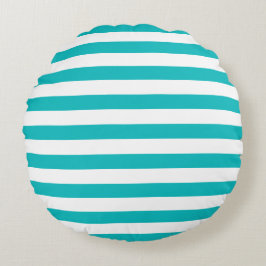 Almofada Redonda Cor editável e faixas brancas