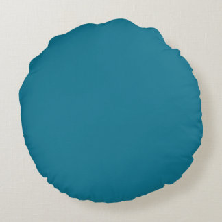 Almofada Redonda Cor Sólida de Pantone Azul Mosaico